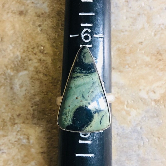 Vintage Jewelry - Sterling Silver Kambaba Jasper Stone Ring 925 Nwt